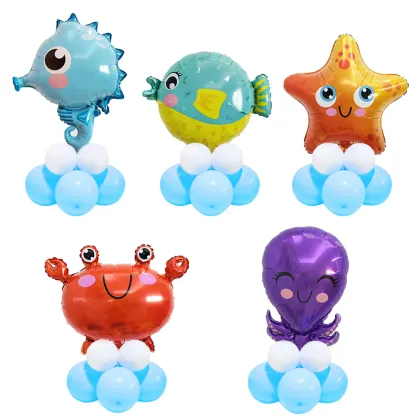 star fish Octopus dolphin crab Foil Balloons