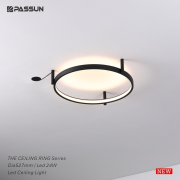 Modern Round Ring Ceiling Lamp for Indoor Home and Hotel Decor