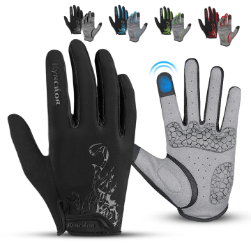 Unisex Long Finger Cycling Gloves Breathable Terry Cloth SBR for Summer Outdoor Sports & Moto Guantes
