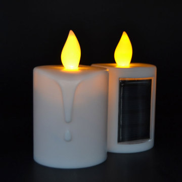 Solar Powered Window Pillar Candles For Garden