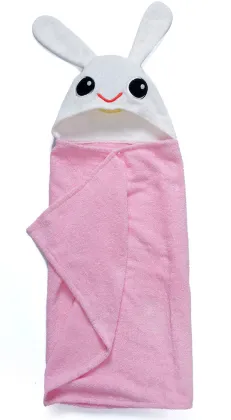 Cute Children's Beach Towels Pink Bunny
