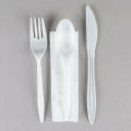 Disposable Wrapped Plastic Cutlery Set with Napkin