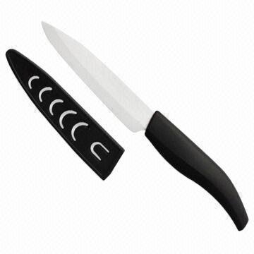 4-inch ceramic knife with sheath, white blade, ABS + TPR color handle, outstanding sharpness