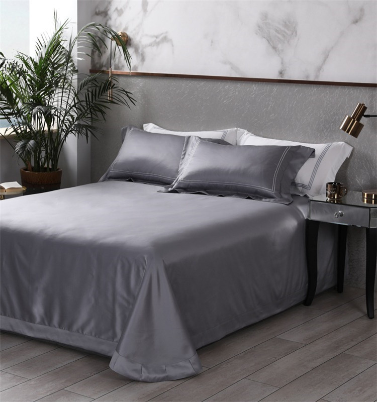 Cotton Senior Ash Hotel 3D Embroidered Bed Linen Set