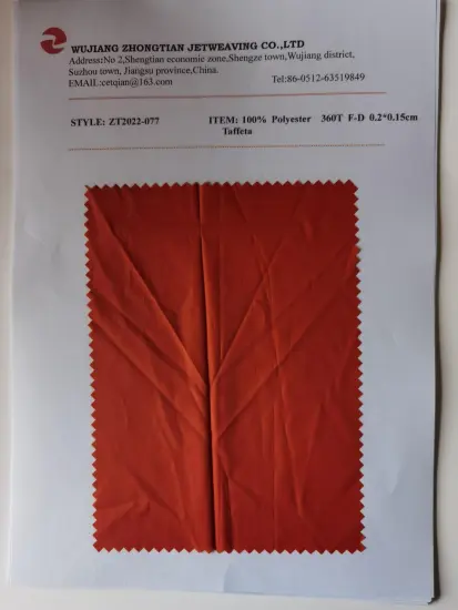 100% Polyester 360T F-D 0.2*0.15cm Taffeta