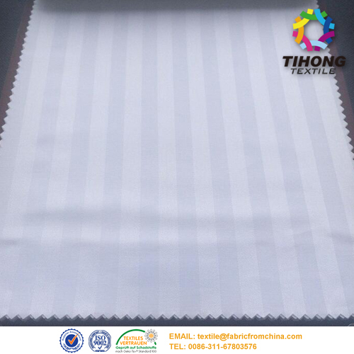 4/1 satin stripe bed sheet fabric for hotel