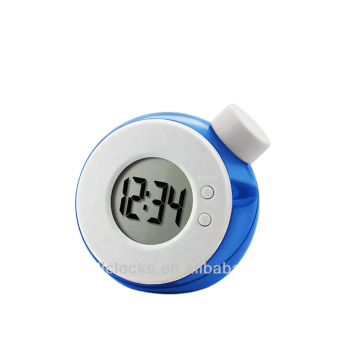 Cute Special Round Design Colourful Mini Water Power Table Alarm Clock