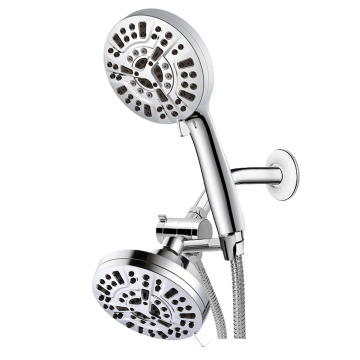 Factory Direct Gold Rainfall Shower System with 10 Functions Dual Head Combo Set