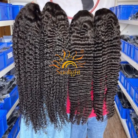 Sunlight Brazilian raw unprocessed virgin hair Wigs Pre Plucked Hair Line with Baby Hair 13*4HD Lace Frontal wigs