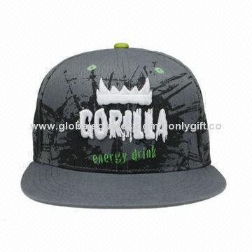 Custom Flat Brim with 3D Embroidery Snapback Cap, Made of 100% Cotton Material