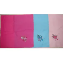 Cotton Ladies' Flower Embroidery Handkerchief