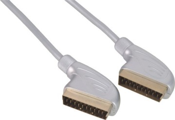 factory direct sell high quality over molded 21P male to male scart cable, scart to dvi cable