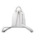 Mochila multifuncional de cuero de vaca mini blanco ocio