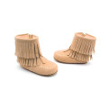 Fur Leather Children Rubber Sole Boots