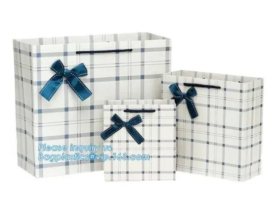 Laminated Paper Gift Bags, Stylish & Secure Paper Packaging Bag with A Gloss Finish, wedding paper gift bag with black