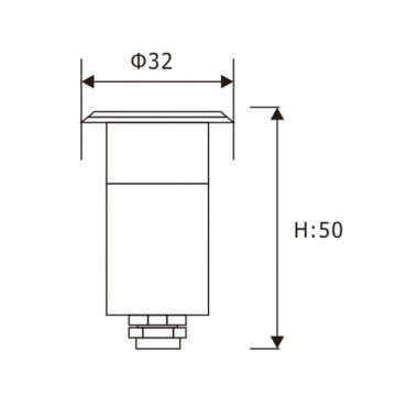 LEDER Innovativa luce LED da incasso a pavimento da 1W