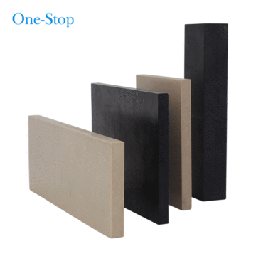 Hochfeste Platten und Stäbe aus Polyetheretherketon (PEEK).