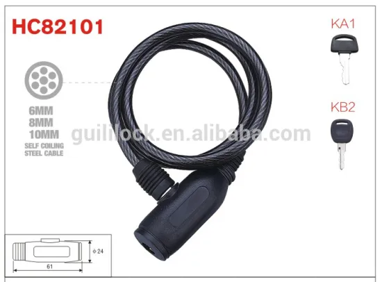 HC82101 wenzhou anti-theft vinyl mountain bike lock