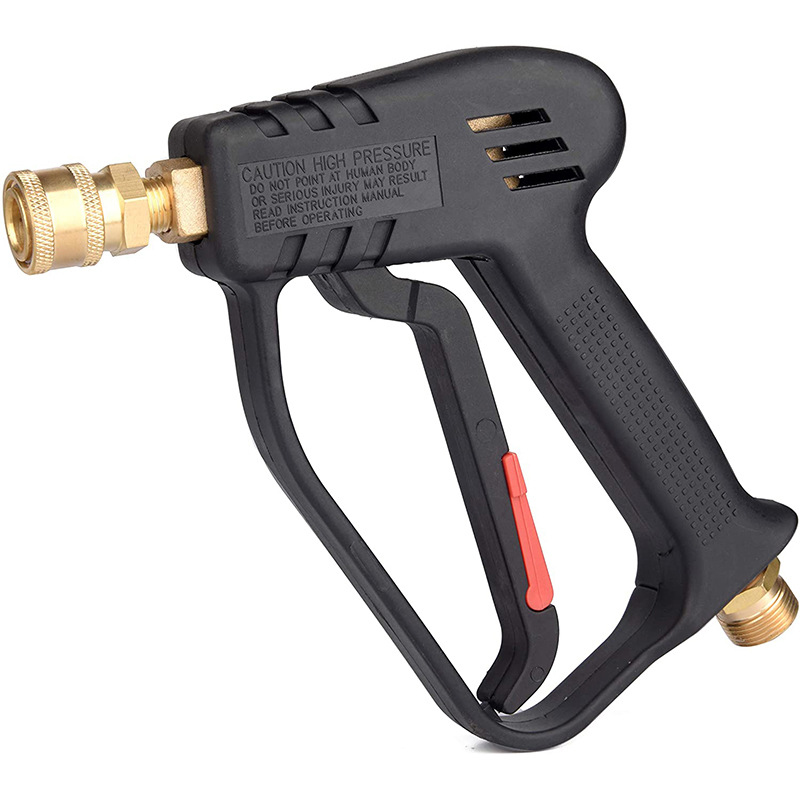 Pistola della rondella ad alta pressione con 5 punta di ugello spray staccabile, connettore e adattatore rapido da 1/4 ", rondella per auto aderente M22-14mm Cl.