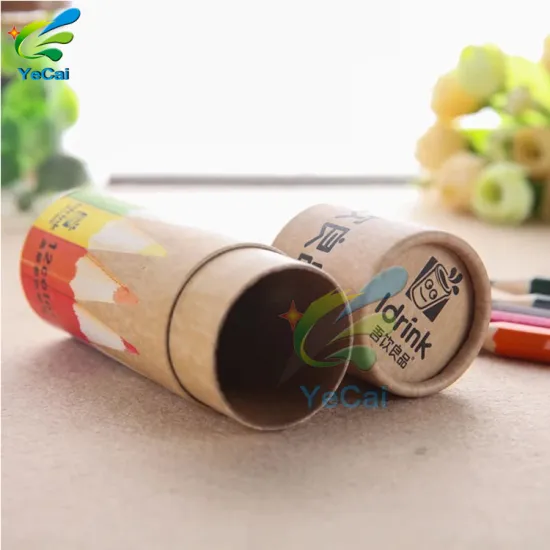 Luxury design kraft paper tube for pen packaging boxes, paper tube packaging for pencil