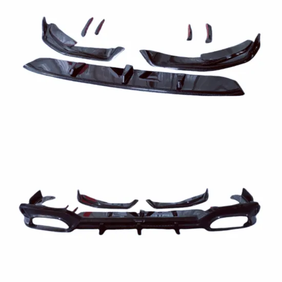 AE Style Carbon Fiber Front Bumper Edge Rear Spoiler Rear Diffuser Kit for BMW 3 Series G20 G28 2020-2022