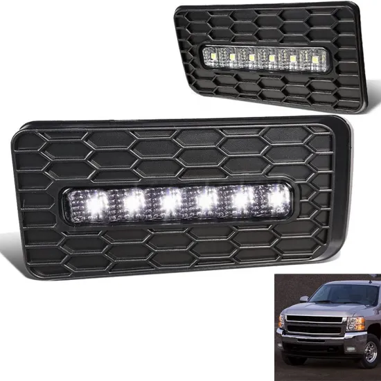 Clear Lens Fog Lights Driving Lamps with Switch and Wiring for 07-13 Chevrolet Avalanche Clear Bumper LED