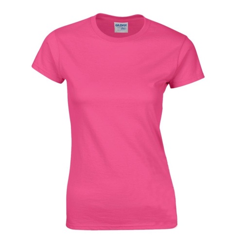 Personalización linda de la camiseta de las señoras rosadas