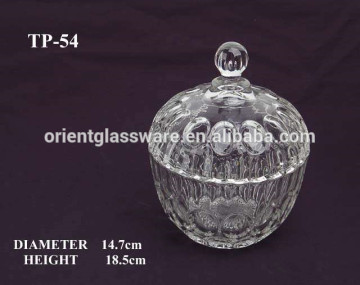 wholesale crystal glass sugar bowl glass sugar jar
