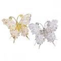 Quartz Crystal Butterfly Decoration Healing Crystal Chip Beads Ornament Home Decor Gifts