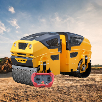 Mini-Doppeltrommel-Vibrationswalze 1,3 Tonnen leichter Verdichter für den Straßen- und Gehwegbau