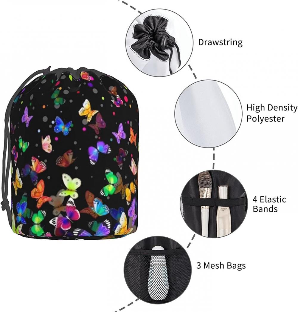 Drawstring Barrel Makeup Bag