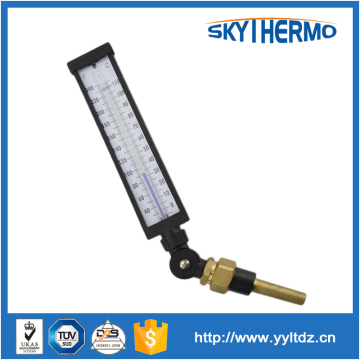 brass stem and shell industrial boat liquid in glass thermometer thermo meter