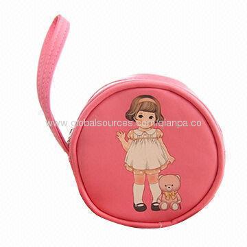 Round coin purse, made of PU