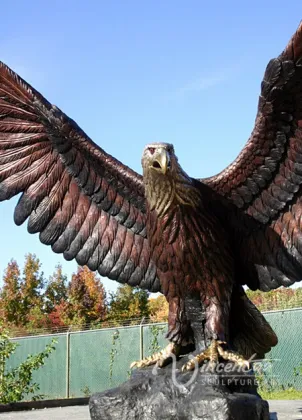 Garden Decoration Animal Sculpture Bronze Casting Giant Eagle Statue for Hot Sale