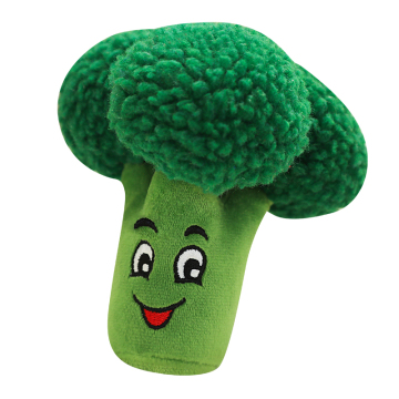 Cute Vegetable-Shaped Pet Toys: Broccoli Plush Squeaky Dog Toy