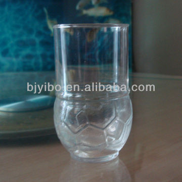 Football Style Drinking Glass Cup Soccer Water Glassware