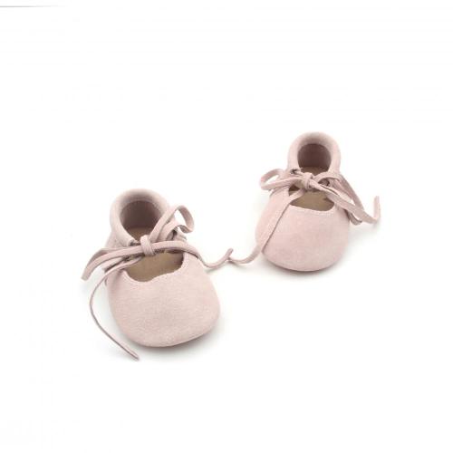 Едно кожени мокасини момичета за бебешки обувки