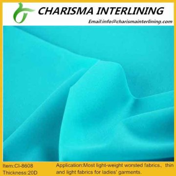 100%polyester woven fusible interlining 8608