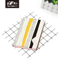 Spiral Binding Book Custom stripe style PU cover notebook Supplier