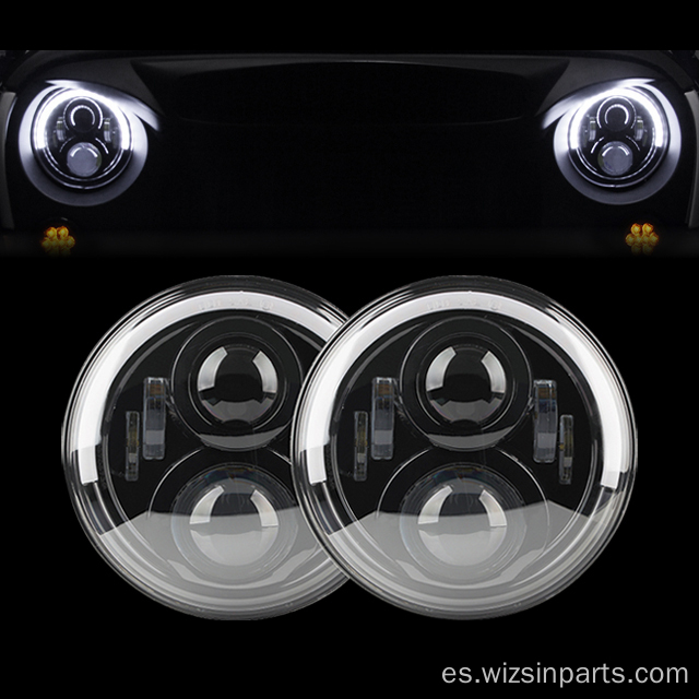 Faros del material del ABS para Jeep Wrangler JK JKU 2007-2018