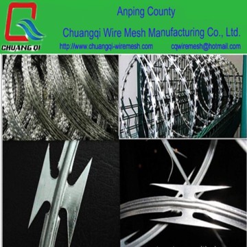 China manufacturer stainless steel razor barbed wire(top quality,factory price)