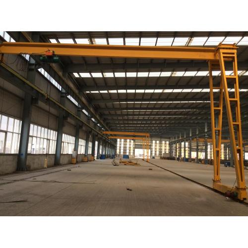 Customized semi gantry crane with electric hoist