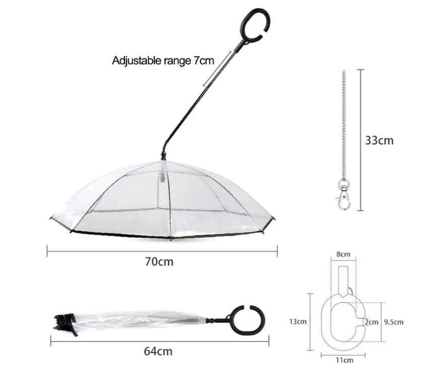 Dog Umbrella with Leash