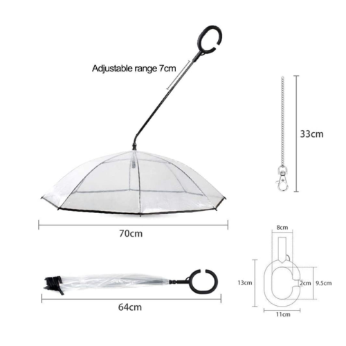 Pies parasol z smyczą