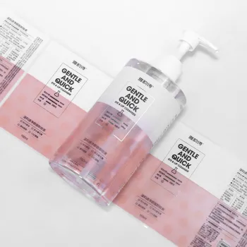 rolls custom vinyl printing bottle body wash labels