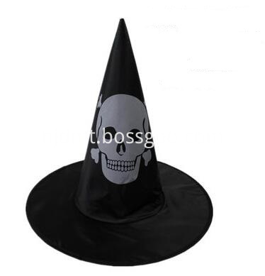 Witch hat with skull print 