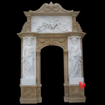 luxury marble door surround with roman decoration