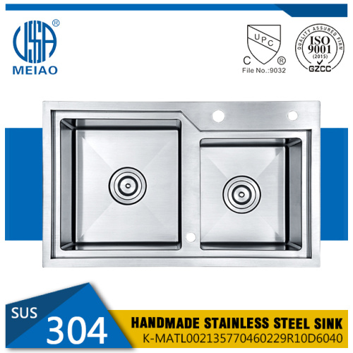 30 inci topmount double mangkuk dapur tenggelam