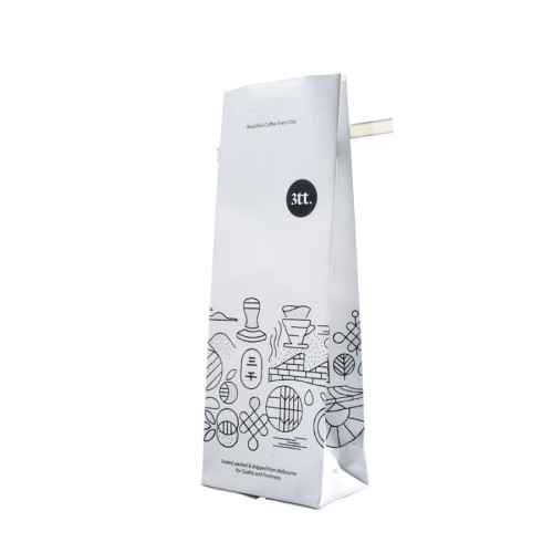 Pet/Kraft+Al+PE Custom Printed Gusseted Coffee Packaging Bag