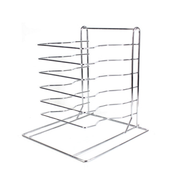Stand per pizza in acciaio inossidabile su misura con 14 rack impilanti a schermo